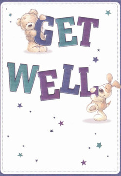 Charming and full of emotional warmth, this illustrated get well card captures the spirit of Lee: comforting, sincere, and hopeful. A fluffy teddy bear gently holds onto the top of the bold 'GET,' while a lively puppy nestles against the friendly 'WELL'-their rounded forms and tender eyes inviting an immediate sense of companionship. Stars shimmer in varying shades of blue and purple, inspired by the tranquil twilight often seen over Lee's tree-lined avenues and nearby parks. The card's elegant, creamy background reflects the sense of clarity and cleanliness that's so valued when health is on the line. Like a carefully crafted bouquet assembled by the artisans at Lee Florist, each detail in this design has been placed with purpose-to communicate hope, foster healing, and send a gentle reminder that brighter days lie ahead. The interplay of deep purples and aquas in the text brings joyful vibrancy, transforming a simple get well wish into an uplifting work of art ideally suited for delivery to friends and family across Lee.